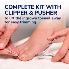 Dr. Scholl's toenail clipper tool provides clean, precise trims.
