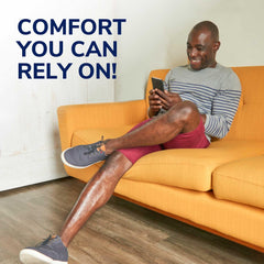 Dr. Scholl's Tri-Comfort insole ball-of-foot cushioning softens daytime impact.
