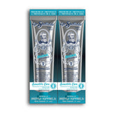 Dr. Sheffield's certified natural toothpaste sensitive 2-pack front view for gentle daily care.