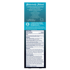 Dr. Sheffield's natural toothpaste ingredients closeup showing plant-based formula.
