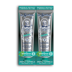 Dr. Sheffield’s Wintergreen toothpaste tube shows a natural, fluoride-free formula for fresh breath.