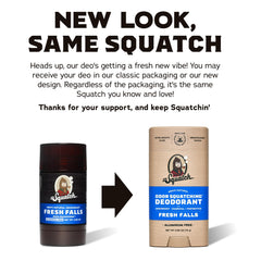 Dr. Squatch arrowroot powder enhances natural deodorant protection.