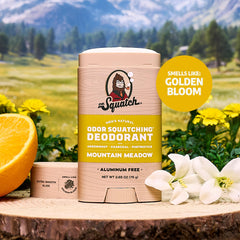Dr. Squatch charcoal and postbiotics ingredients for odor defense.