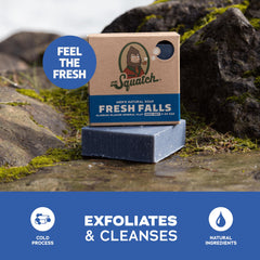 Dr. Squatch Coconut Oil and Shea Butter nourish skin during wash