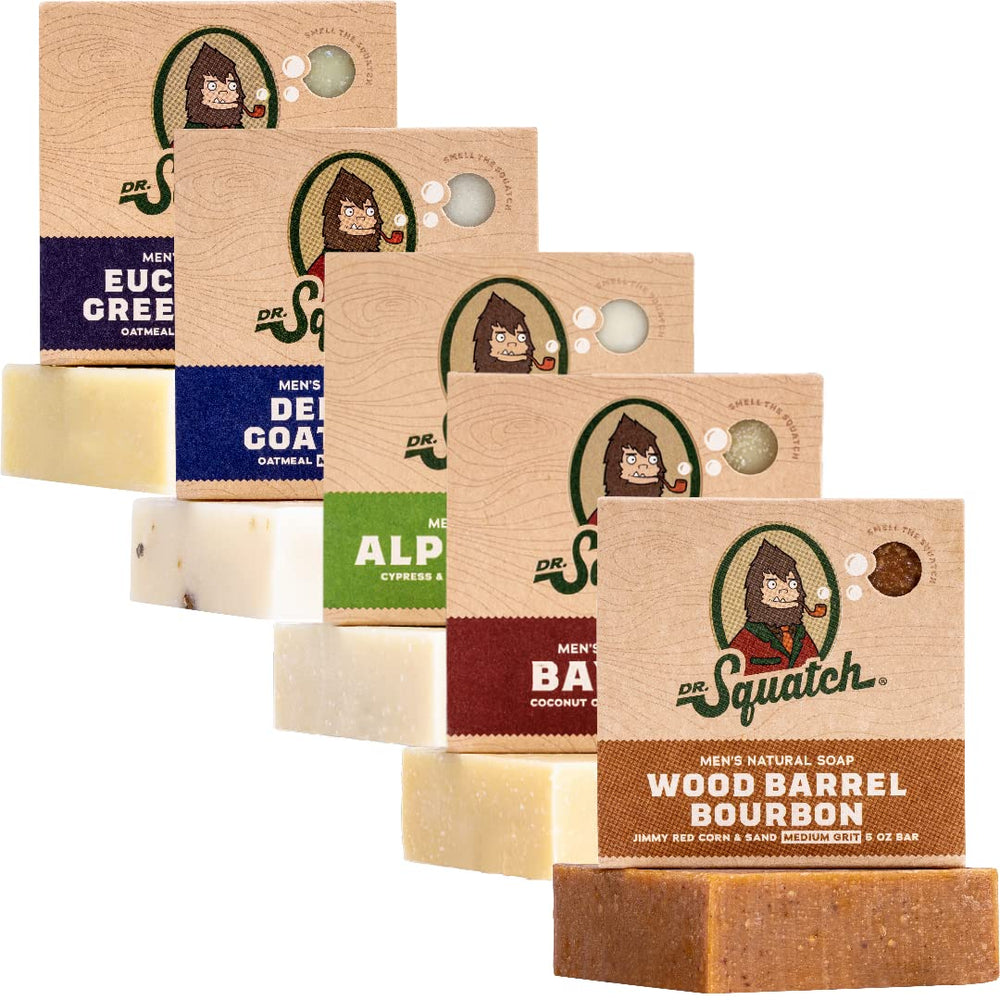 Dr. Squatch Deep Sea Goat's Milk bar ready for a refreshing cleanse with natural oils.