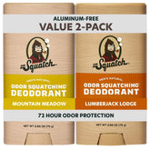 Dr. Squatch Fresh Falls deodorant stick showing aluminum-free protection.