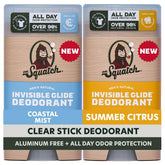 Dr. Squatch Invisible Glide Coastal Mist deodorant for all day freshness without stains
