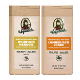 Dr. Squatch Mountain Meadow bottle highlights a natural cleanse with long-lasting scent.