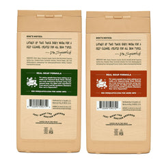 Dr. Squatch Pine Tar Wood Barrel Bourbon bottle pour captures rich lather and refreshing wash.