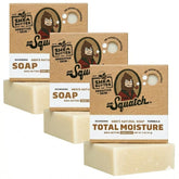 Dr. Squatch Total Moisture unscented bar soap pack designed for sensitive skin.