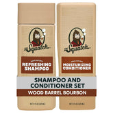 Dr Squatch Wood Barrel Bourbon shampoo bottle for natural cleansing and strong hair