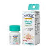 Dr. Talbot's Chamomile soothing tablets pack shown for quick dissolve effect