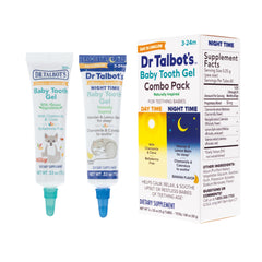Dr. Talbot's Daytime gel bottle offering gentle teething relief.