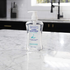 Dr. Talbot's hands feel moisturized after glycerin-infused sanitizer use.
