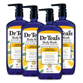 Dr Teal's Lemon Balm body wash bottle for gentle cleansing and skin hydration.