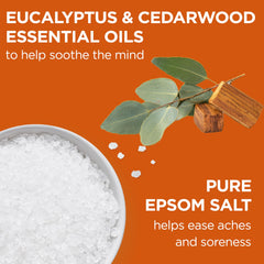 Dr Teal's Cozy Fireside Epsom Salt in bath promoting relaxation.