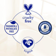Dermatologist-approved formula with a light scent for sensitive skin.