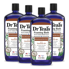 Dr Teal's Nourish & Protect coconut scent bath for a soothing soak.