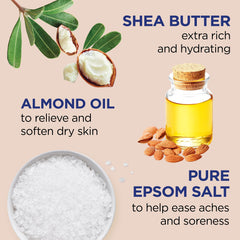 Close-up of epsom salt crystals for muscle comfort with Dr Teal's.