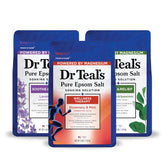 Dr Teal's Pure Epsom Salt Lavender enhances calming nightly relaxation.