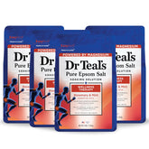 Dr Teal's Pure Epsom Salt Soak bottle releases minerals for a soothing bath