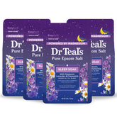 Dr Teal's Sleep Blend lavender bottle promotes bedtime relaxation in a warm bath