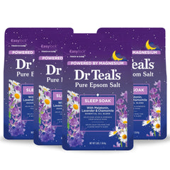 Dr Teal's Sleep Blend lavender bottle promotes bedtime relaxation in a warm bath