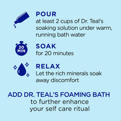 Dr Teal's Restorative Minerals close-up magnesium sulfate crystals.