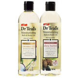 Dr Teal's Ultra Rich Shea Butter oil texture close-up for deep hydration.