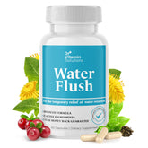 DR VITAMIN SOLUTIONS diuretic bottle on kitchen counter for gentle bloating relief.