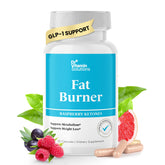 DR VITAMIN SOLUTIONS Fat Burner bottle with raspberry ketones for metabolism support.
