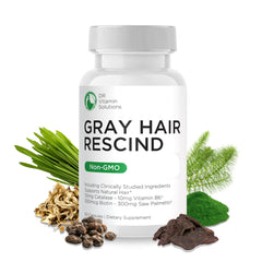 DR VITAMIN SOLUTIONS Gray Hair Rescind bottle, supporting hair health and color retention