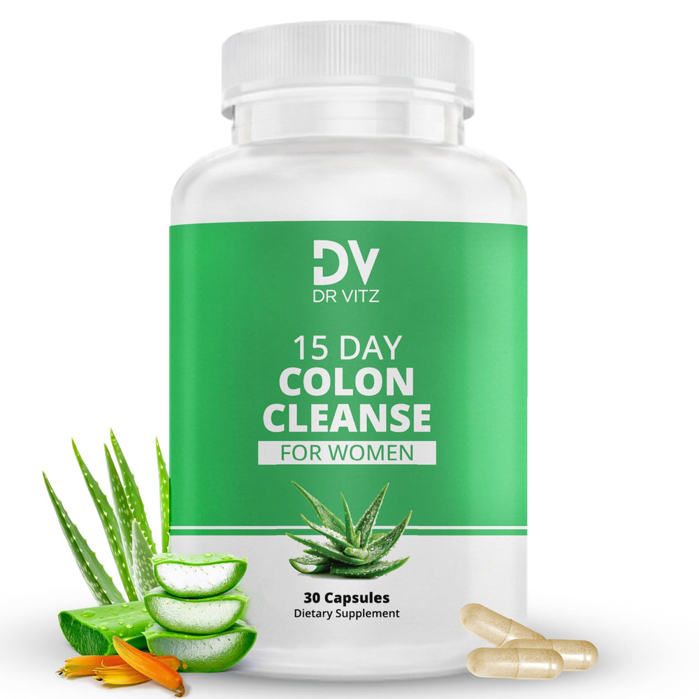 Dr Vitz 15 Day Colon Cleanse bottle front for easy use