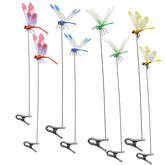 Draduo 8Pcs dragonfly clips brighten outdoor gardens with color and seasonal charm