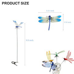 Draduo vibrant dragonfly decorations add color to garden spaces