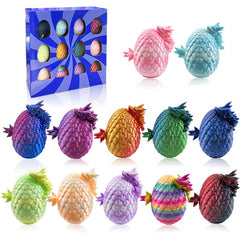 Dragon eggs 12pcs with mini dragons inside for collectible display and playful unboxing.