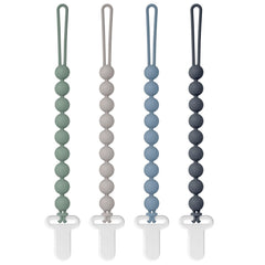 Draklary pacifier clip with round design secures pacifier for newborns and toddlers.