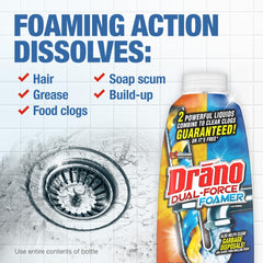 Foamer reaches pipe walls to dissolve gunk and residues