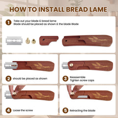 Drcomtruing bread scoring tool with secure screw lock for quick setup.
