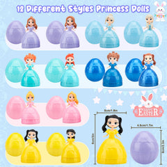 DREACAREFT princess eggs with detachable tops for mix-and-match outfits.