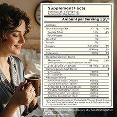 Dream Cocoa contains L-Theanine and Zinc Glycinate for restful evenings.