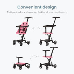 Dream On Me Coast Rider's adjustable handle and soft-ride wheels support comfortable outings.
