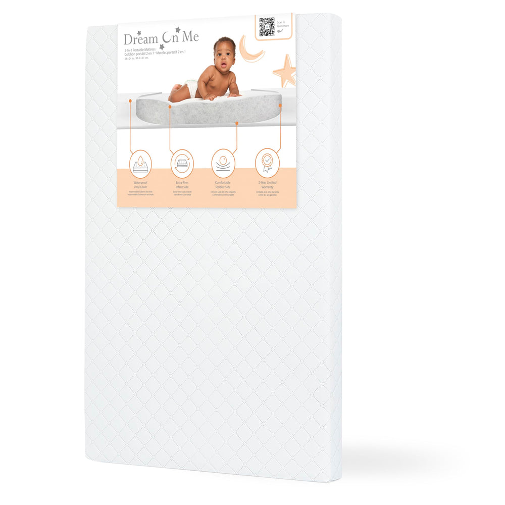 Dream On Me Holly dual-sided mattress core for infants and toddlers.