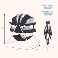 Dream On Me Karley Bassinet showing large storage pocket for essentials