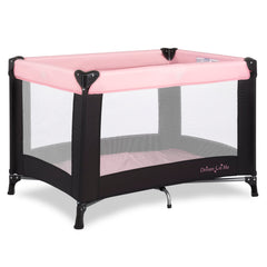 Dream On Me Nest portable playard setup demonstrates quick assembly for travel.