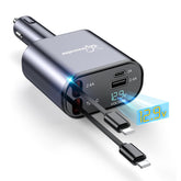 DreamBee retractable car charger front view showing compact design