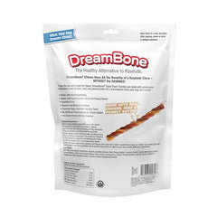 DreamBone bag closeup — triple flavor packaging highlights real ingredients.