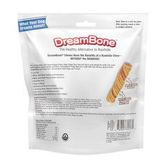 DreamBone Puffy Rolls bag back—nutrition facts and ingredients.