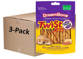 DreamBone Twist Sticks real bacon cheese flavor—crisp bite for dogs.