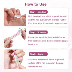 DreamCatching oil pen nourishes nails while gently pushing cuticles.